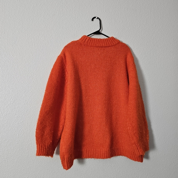 Cozy Orange Crewneck Women's Sweater Sz XS - Picture 4 of 7